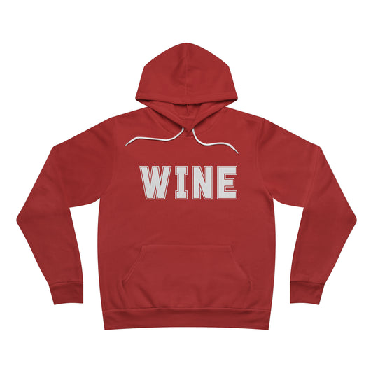 Unisex WINE COLLEGE LETTERS Sponge Fleece Pullover Hoodie